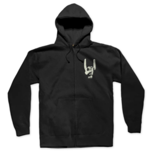 CACTUS HORNS BLACK LINEUP ZIP HOODIE