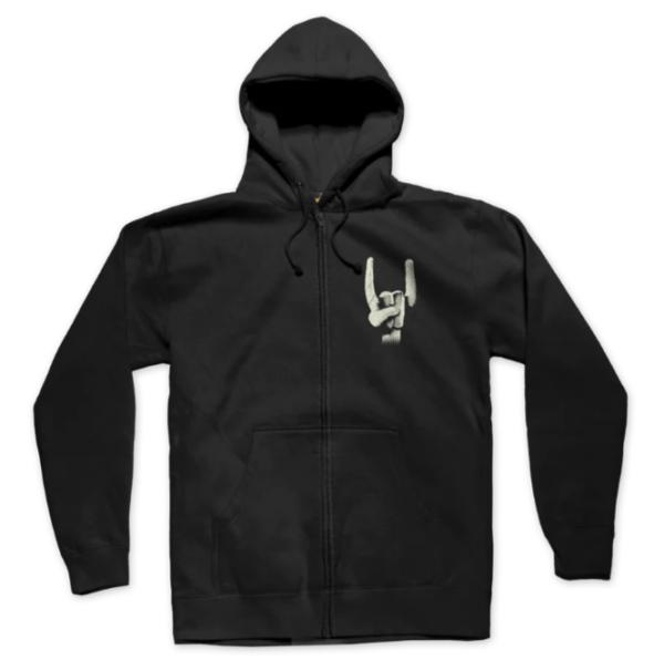 CACTUS HORNS BLACK LINEUP ZIP HOODIE